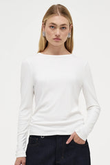 Jonesy Long Sleeve AM Tee in White