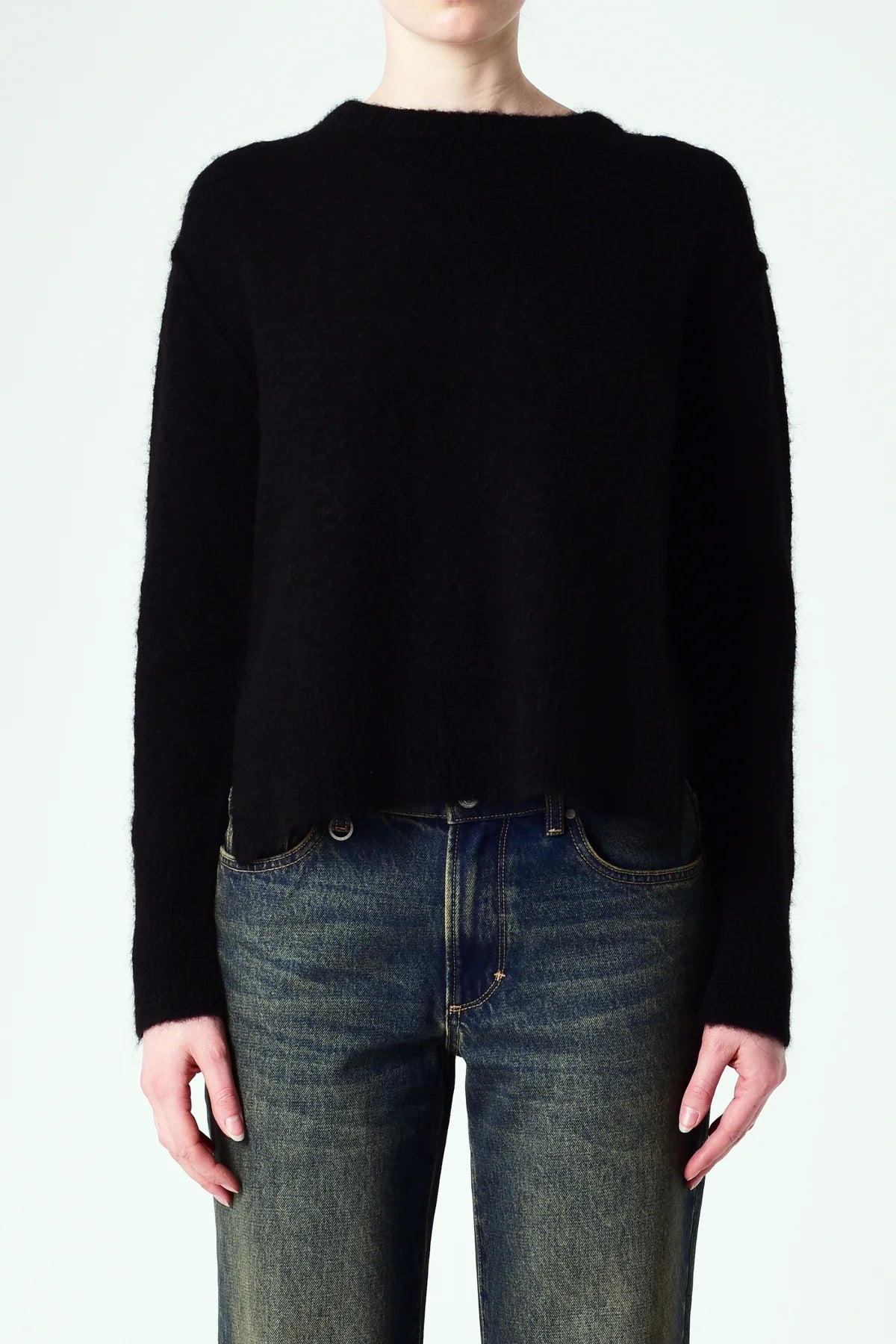 Alpaca Blend Crew Black