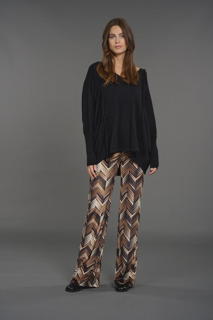 Lauren Vidal Naomi 100% Wool Sweater Noir