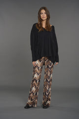 Lauren Vidal Naomi 100% Wool Sweater Noir