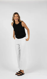 Humidity Fleetwood Linen Pants White
