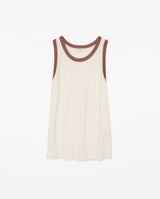 Ecru top with contrasting trim