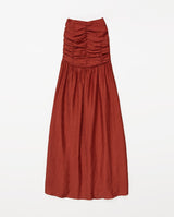 Terracotta long Draped Dress