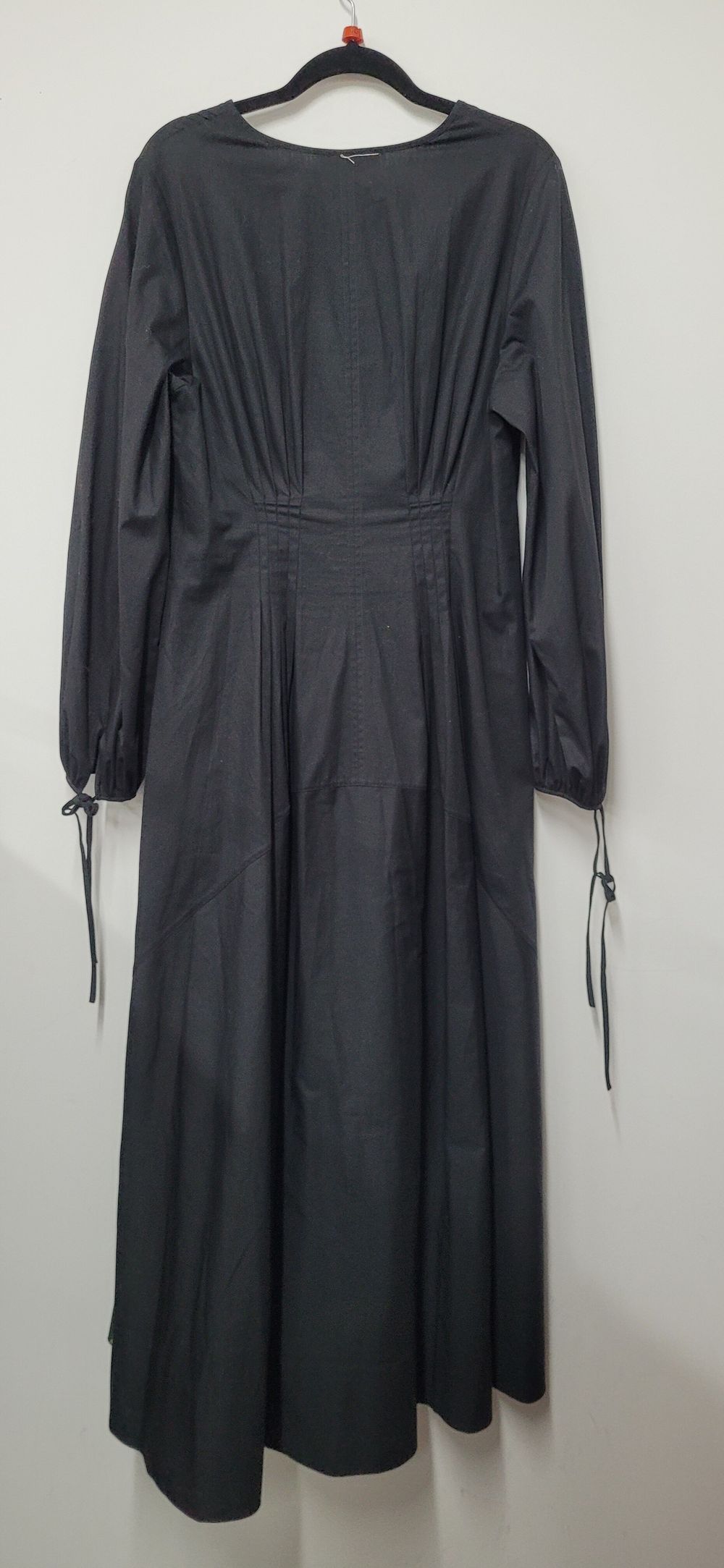 Pre Loved Lee Matthews Dress Black Cotton Poplin Size 3 RRP $1300