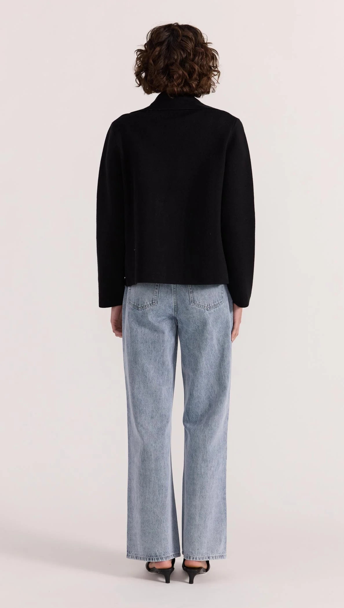 Aiden Crop Coatigan Black