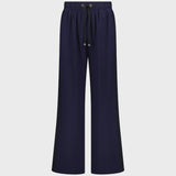 Indiana Wide Leg Pants in Navy with black