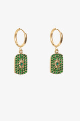 Antler Gold Emerald Cluster Earrings