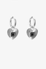 Antler Midnight Embrace Fluid Heart Earrings