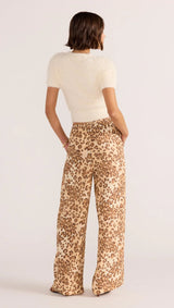 MinkPink Arden Drawstring Pant In Leopard