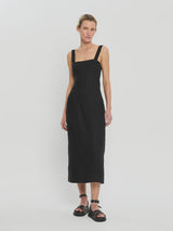 Azarea Tie Back Midi Dress Black