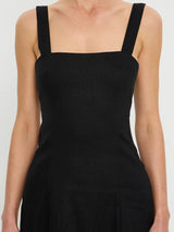 Azarea Tie Back Midi Dress Black