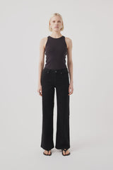 Mia Mid Wide Leg Jean Black