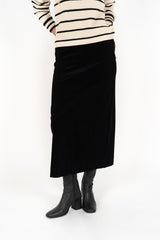 Billie Cord Skirt Midnight Black