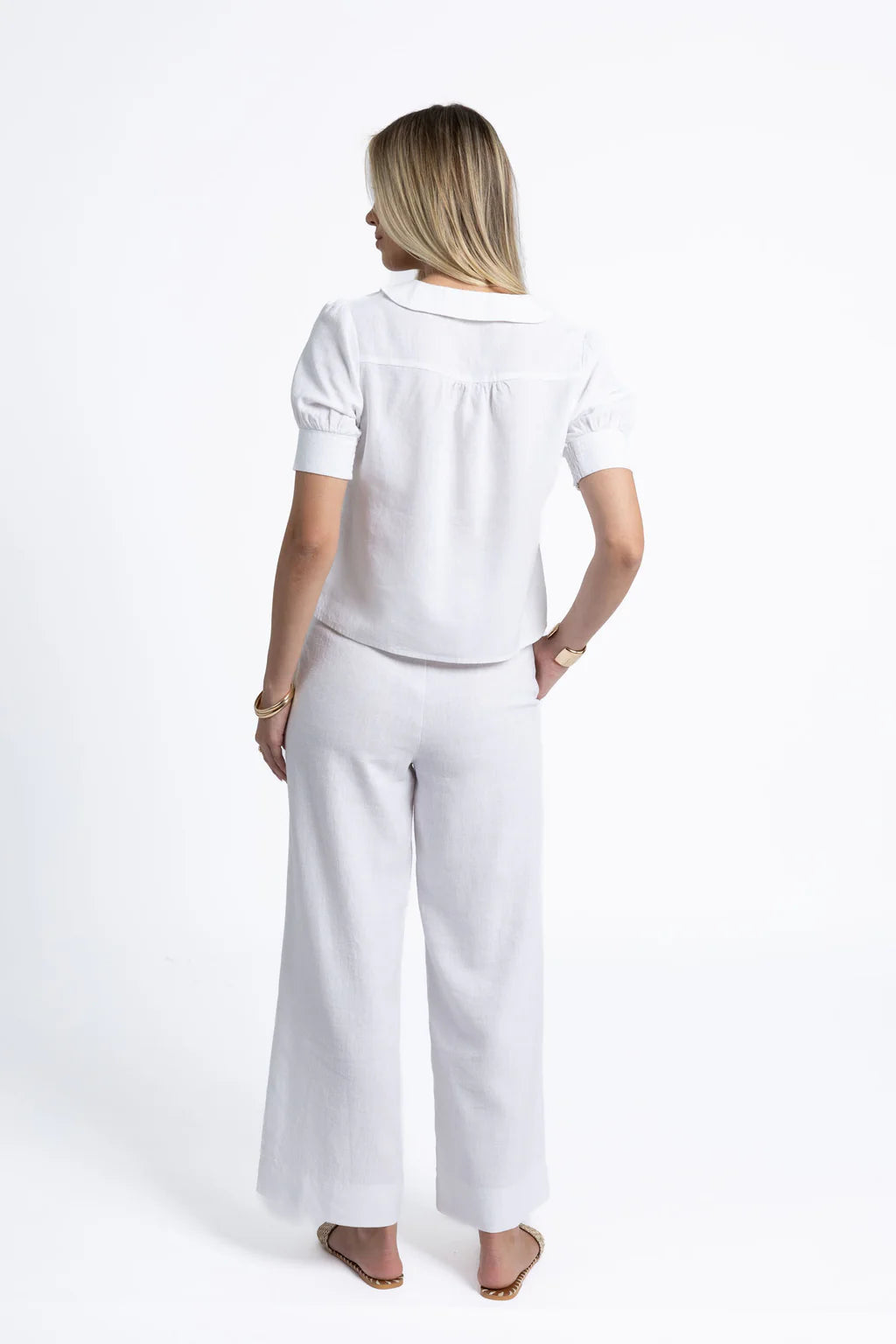 Humidity Fleetwood Linen Pants White