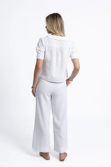 Humidity Fleetwood Linen Pants White