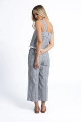 Eve Stripe Pant Blue White