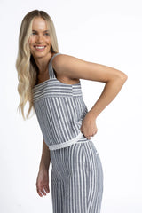 Eve Stripe Pant Blue White