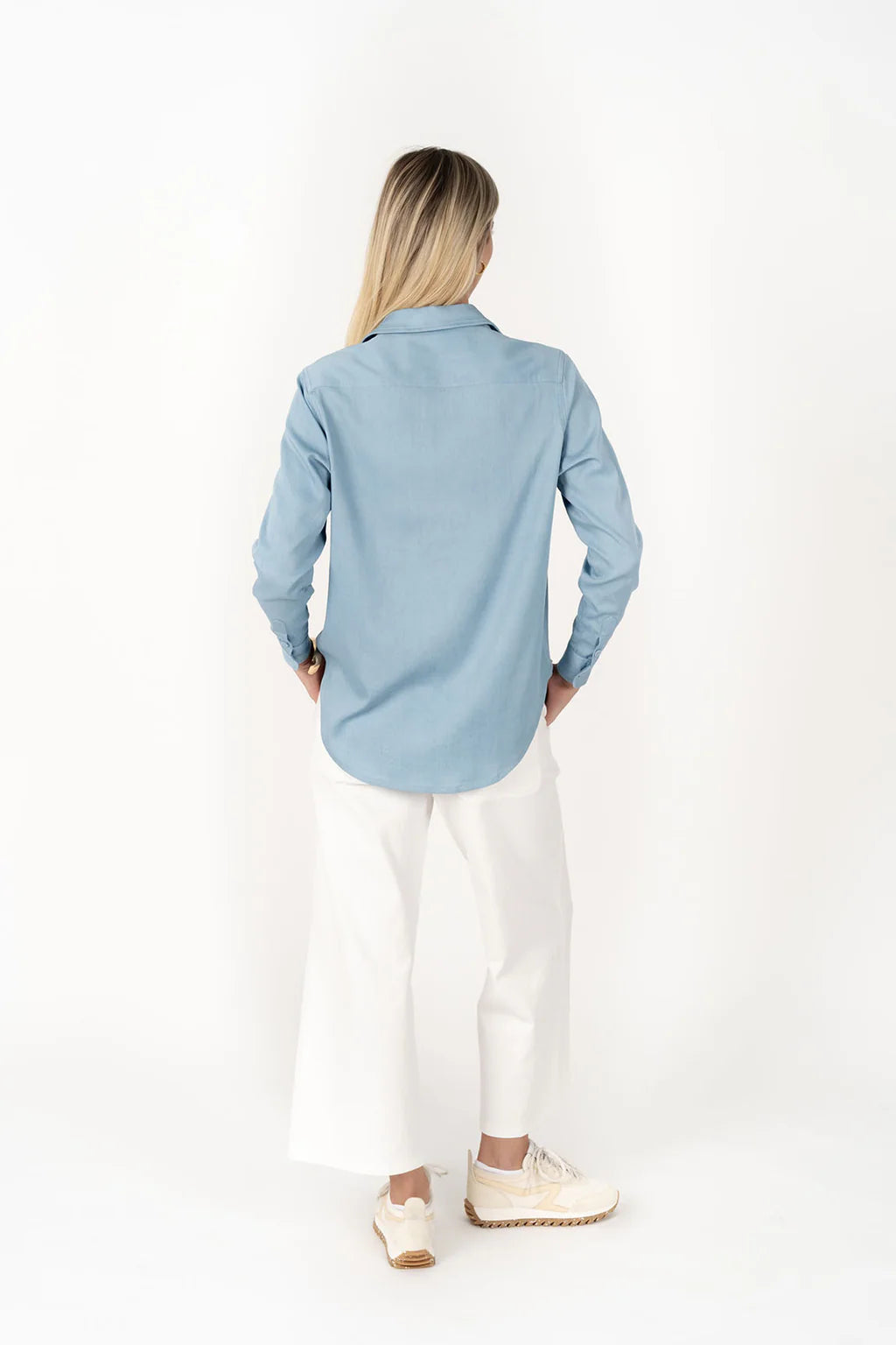 The Chambray Shirt  Mid Blue