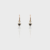 Droplets Gold Onyx Earrings
