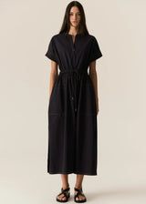 Avrid Drawcord Dress Ink