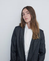 Yerse Houndstooth Blazer Black Herringbone
