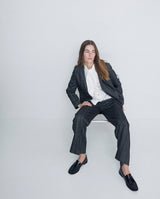 Yerse Houndstooth Blazer Black Herringbone