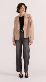 Aiden Crop Coatigan Camel
