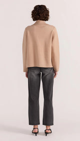 Aiden Crop Coatigan Camel