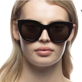 Le Specs Aire Heart Sunglasses in Black/Gold