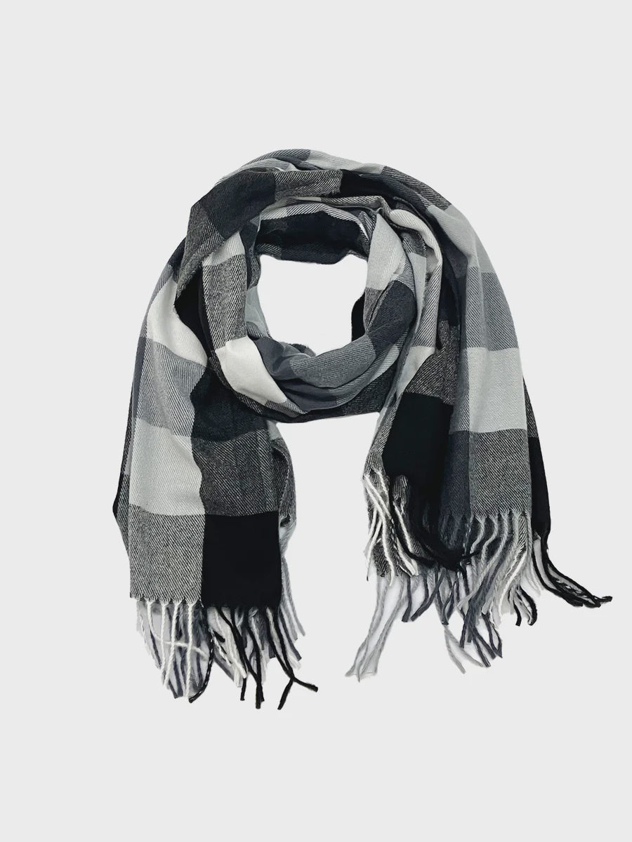 SCl Scarf Black White Check