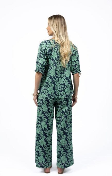 Fleur Blouse Mint/Navy