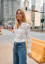 Jetta Lace Shirt Ecru