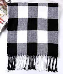 SCl Scarf Black White Check
