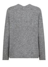 Thora V-Neck Knit in Grey Melange