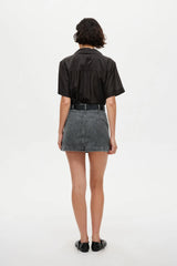 NEUW Mercer Mini Skirt In Stone Grey