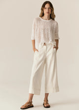 Carsen Crop Pants Ecru