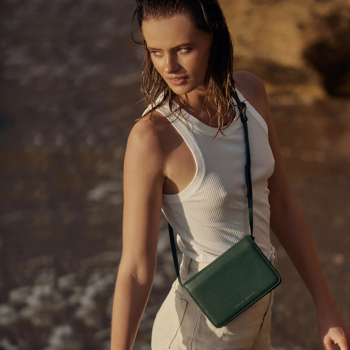 Status Anxiety She Burns Bag in Green