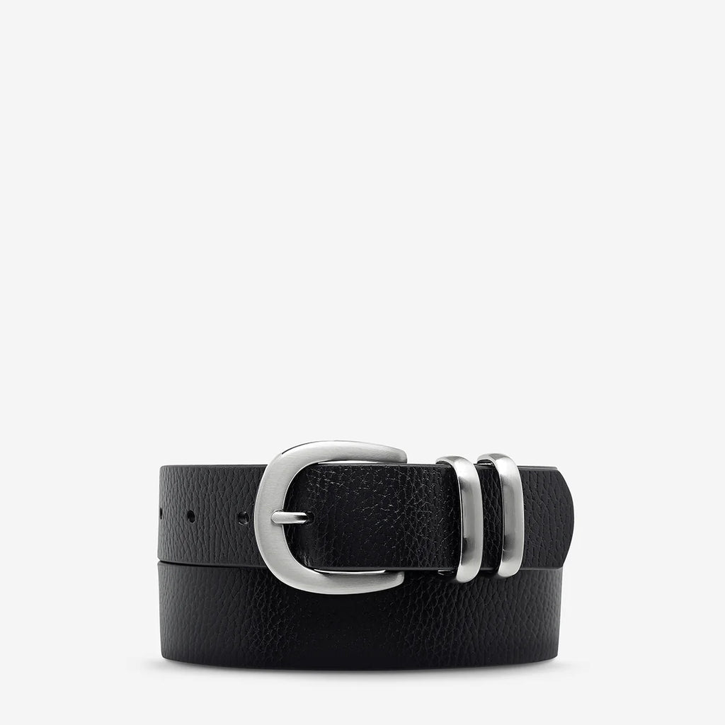 Status Anxiety Let It Be Belt in Black Silver