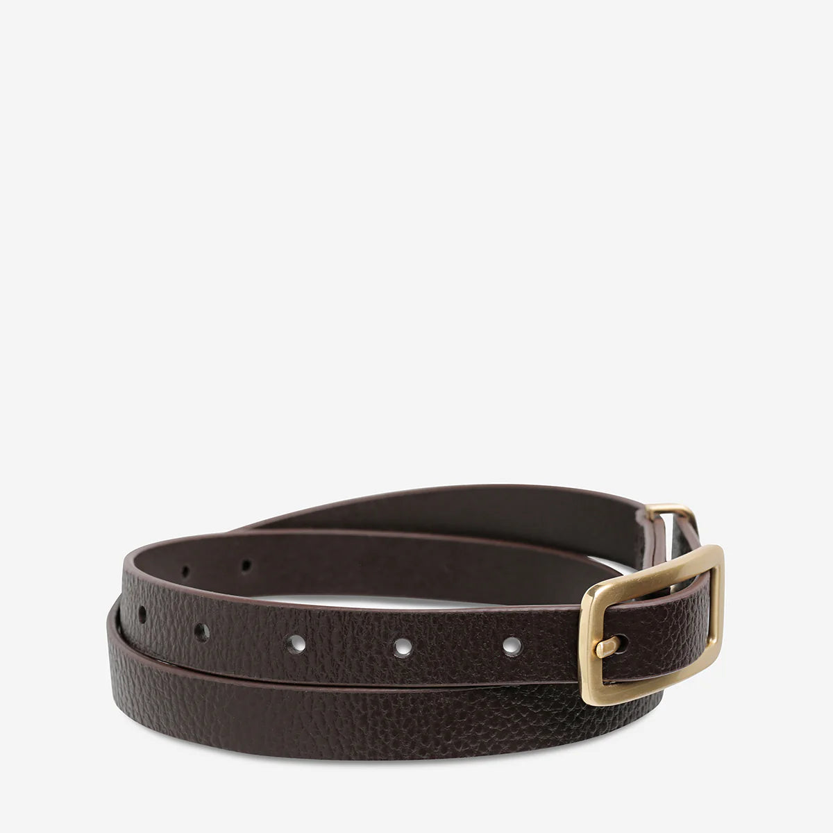 Muse belt Choc/Gold size S/M