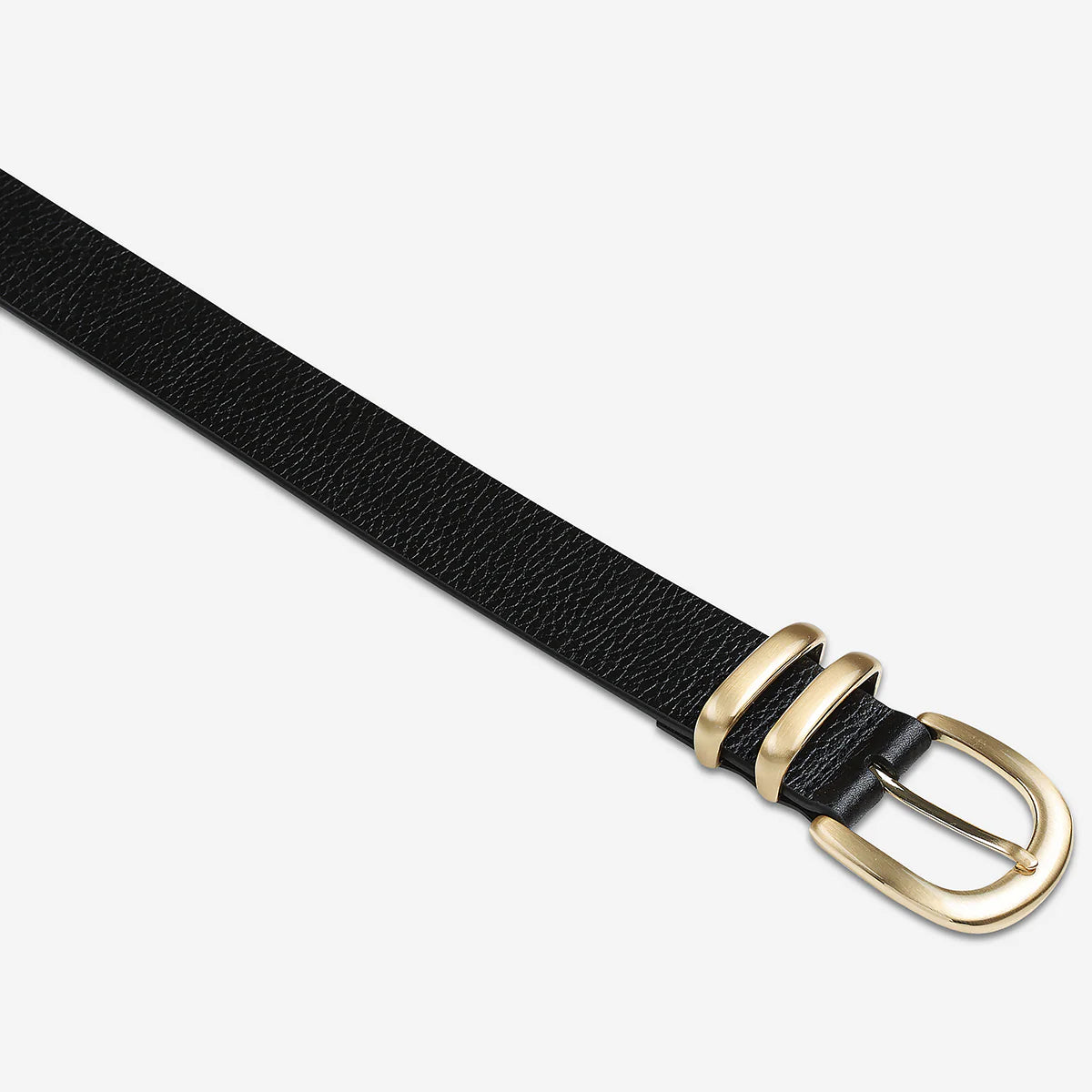 Status Anxiety Let It Be Belt in Black Gold