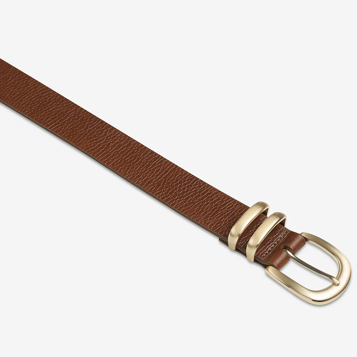 Status Anxiety Let It Be Belt In Tan Gold