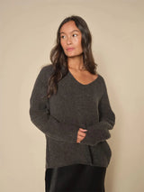 Mos MOsh Thora V neck Knit Phantom