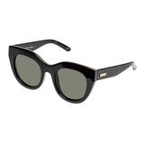 Le Specs Aire Heart Sunglasses in Black/Gold