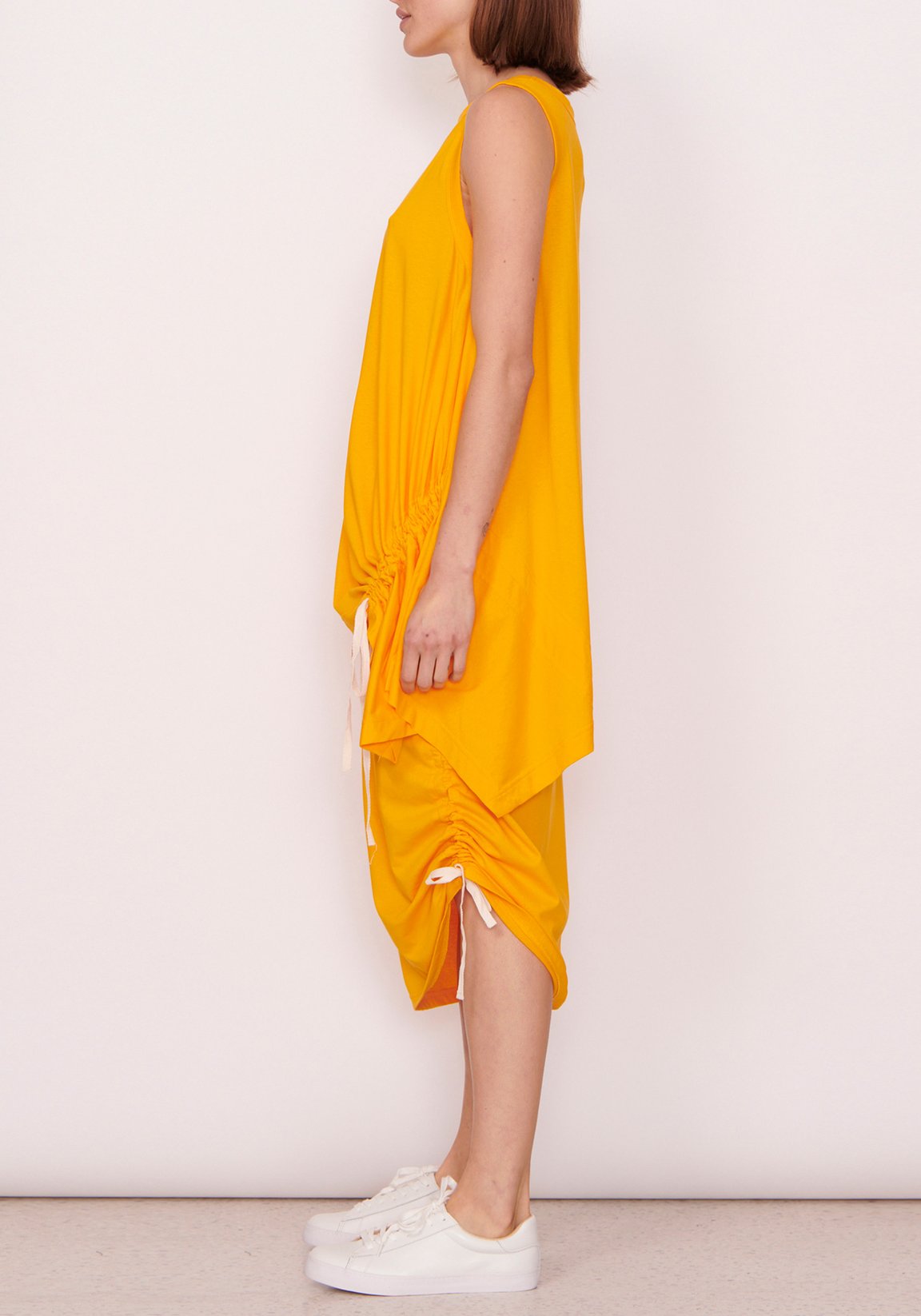 Pol Aria Drawcord Tank in Orange