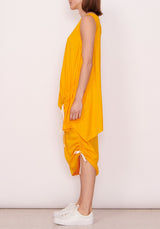 Pol Aria Drawcord Tank in Orange