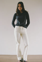 Effie Mid Flare Jean Soft White