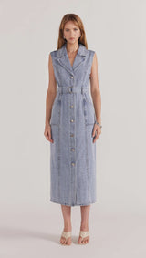 Staple The Label Calla Denim Midi Dress