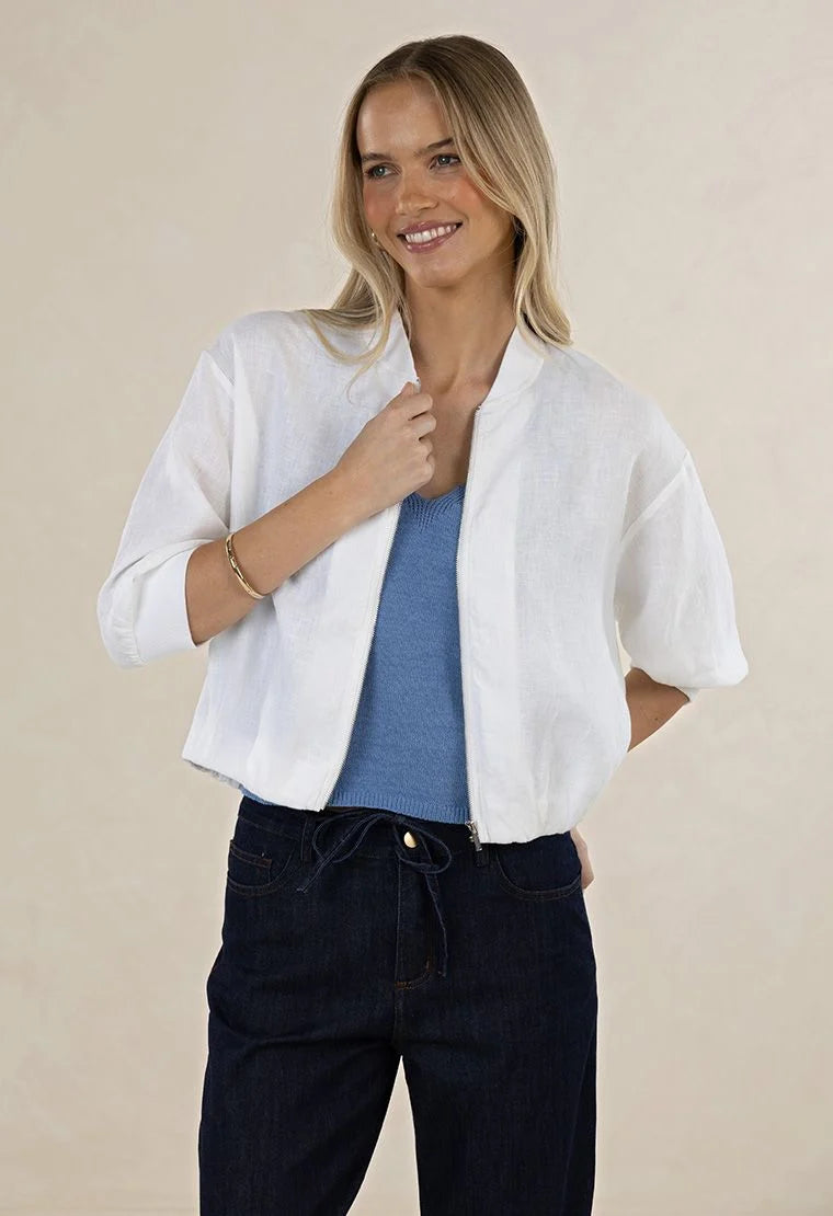 Arden Bomber Jacket White