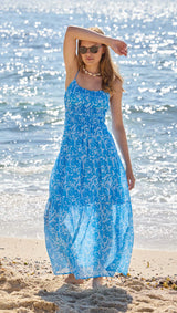 Mink Pink Enza Maxi Dress In Bluflo