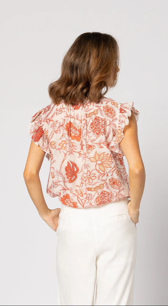 Anabella Blouse Ruby Flowers